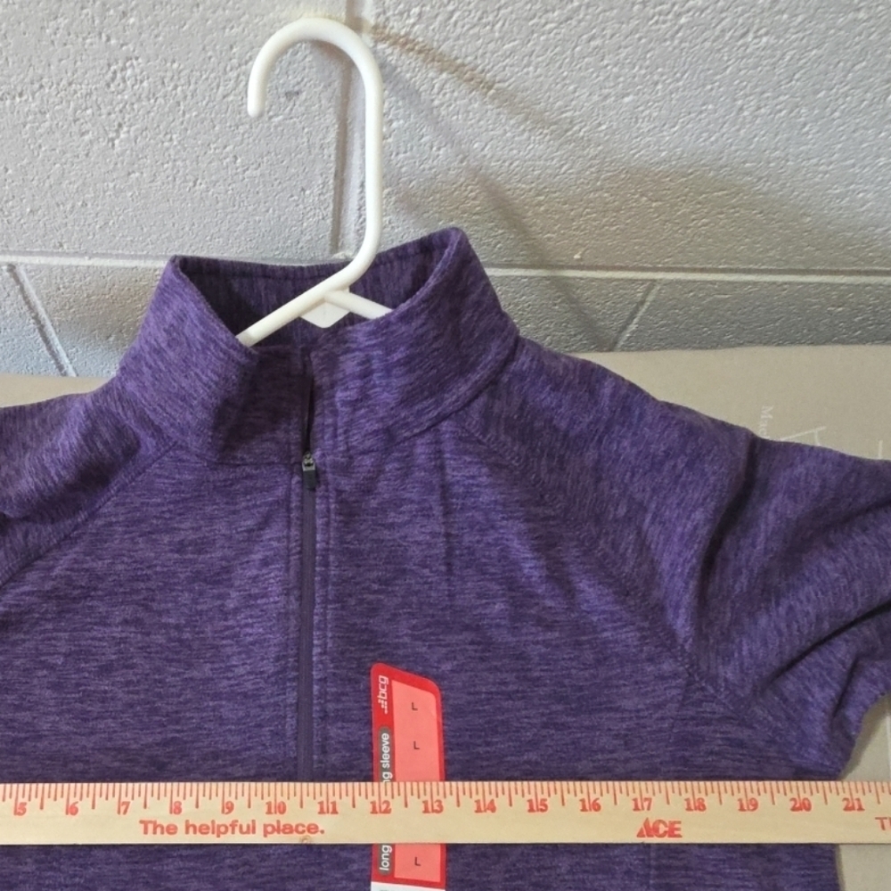 BCG  Active Basics Women’s Large 1/4 Zip Loganberry Purple NWT - Picture 7 of 10